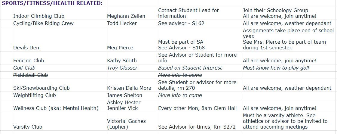 student activities 4 2 3 2025